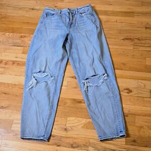 American Eagle Outfitters Moms Jeans size 8Long distressed destroyed